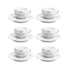 La Marzocco Espresso – 6 šálků s podšálky 65 ml – bílé