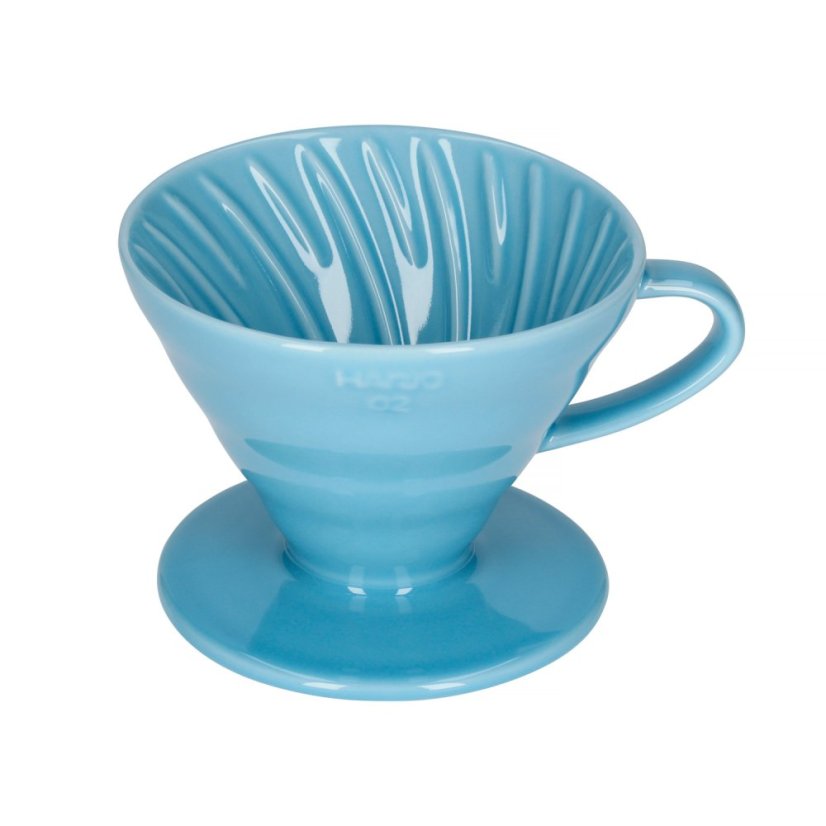 Hario V60-02 keramický dripper na kávu – modrý