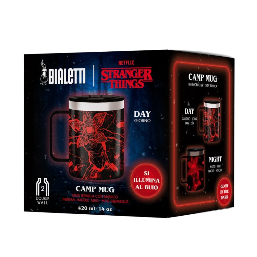 Bialetti - Camp Mug Stranger Things 420ml - leuchtet im Dunkeln