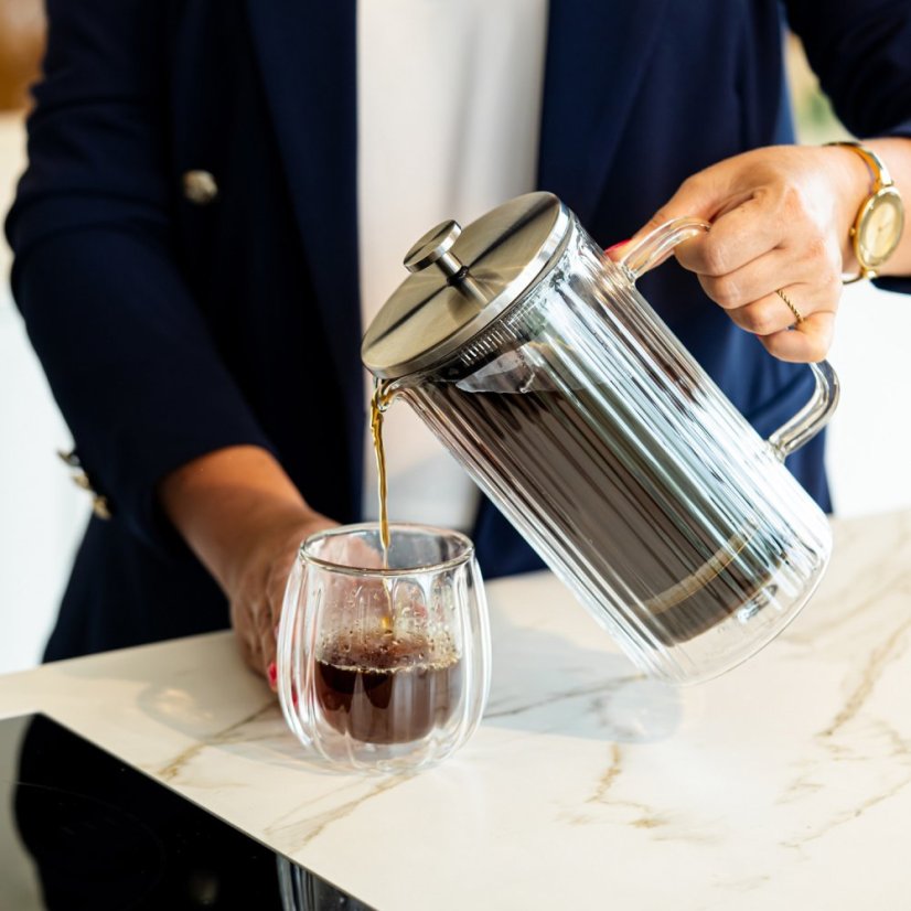 Vialli Design Tulip – French press 1 l – Mattsilber