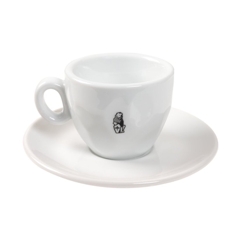 La Marzocco - Lion Sada 6 šálok a tanierikov na espresso 65 ml - Biela
