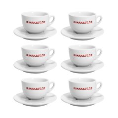 La Marzocco Linea — súprava 6 šálok a podšálok cappuccino, 210 ml, čierne