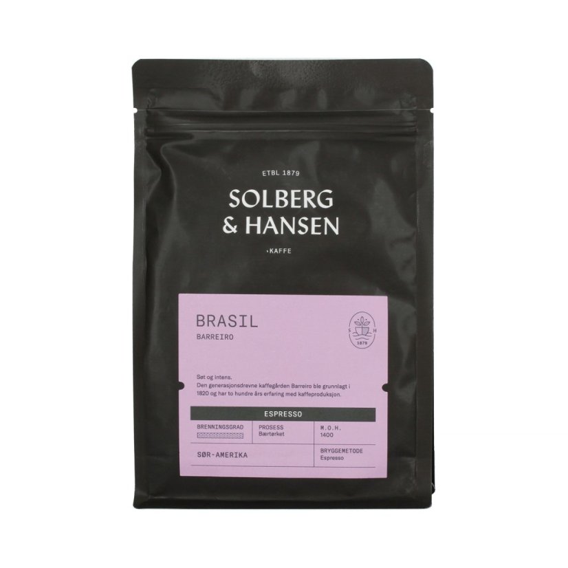 Solberg & Hansen – Brazília Fazenda Barreiro Espresso 250g Solberg & Hansen – Brazília Fazenda Barreiro Espresso 250g