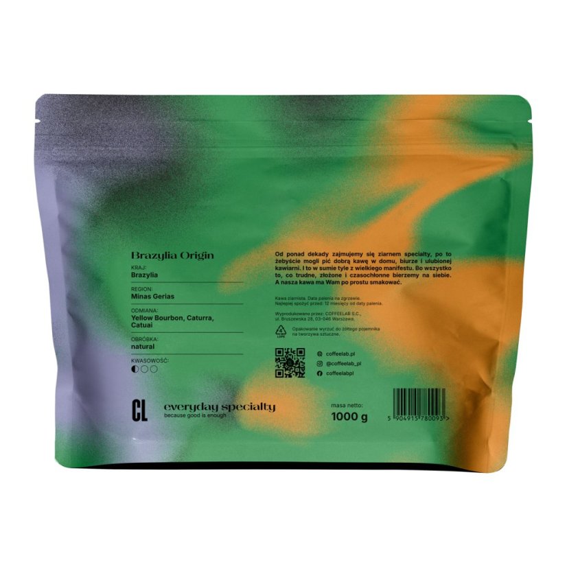 COFFEELAB – Brazil Santos Espresso 1 kg