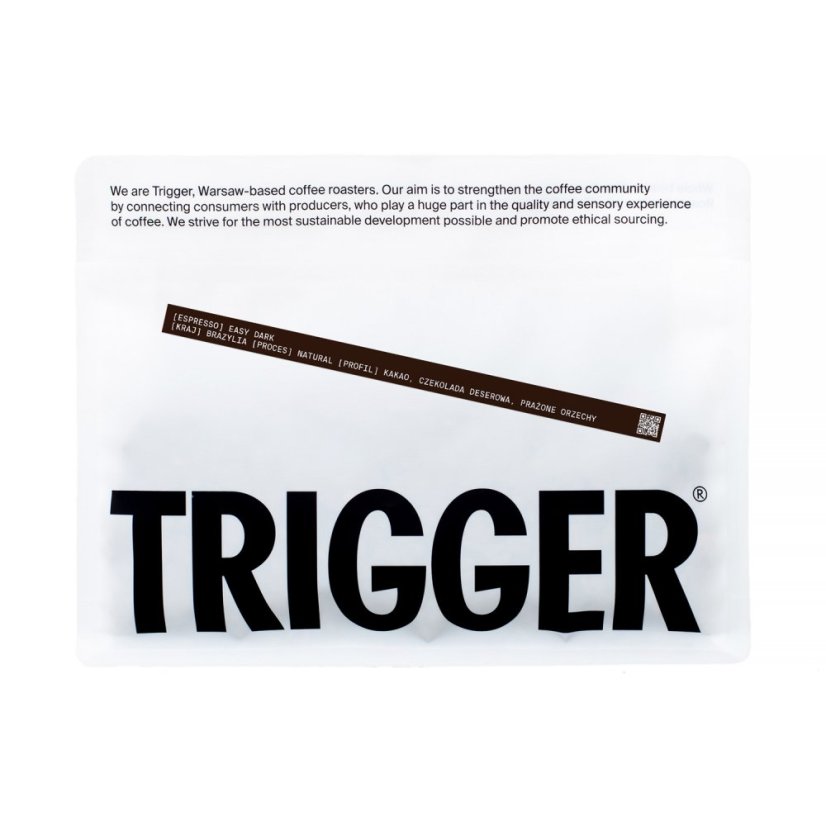 Trigger - Easy Dark Brazil Chapadao de Ferro Natural eszpresszókávé 250g Trigger - Easy Dark Brazil Chapadao de Ferro Natural eszpresszókávé 250g