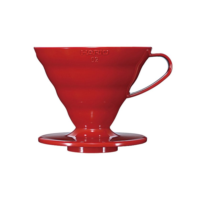 Hario V60-02 Keramický dripper na kávu Červený