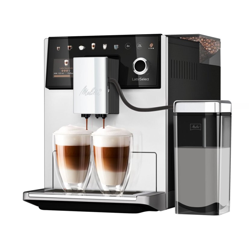 Melitta LatteSelect Facelift Frosted Silver – automatický kávovar