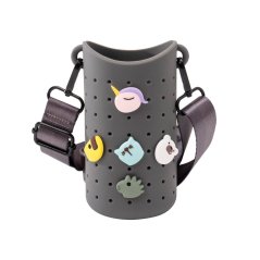 Asobu Bestie Sling — funda de botella con correa, gris