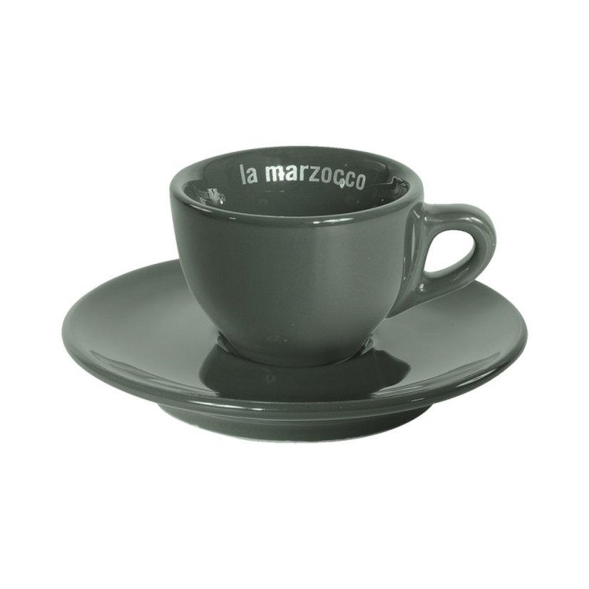 La Marzocco  — sada 6 šálků a podšálků espresso, 65 ml, šedé