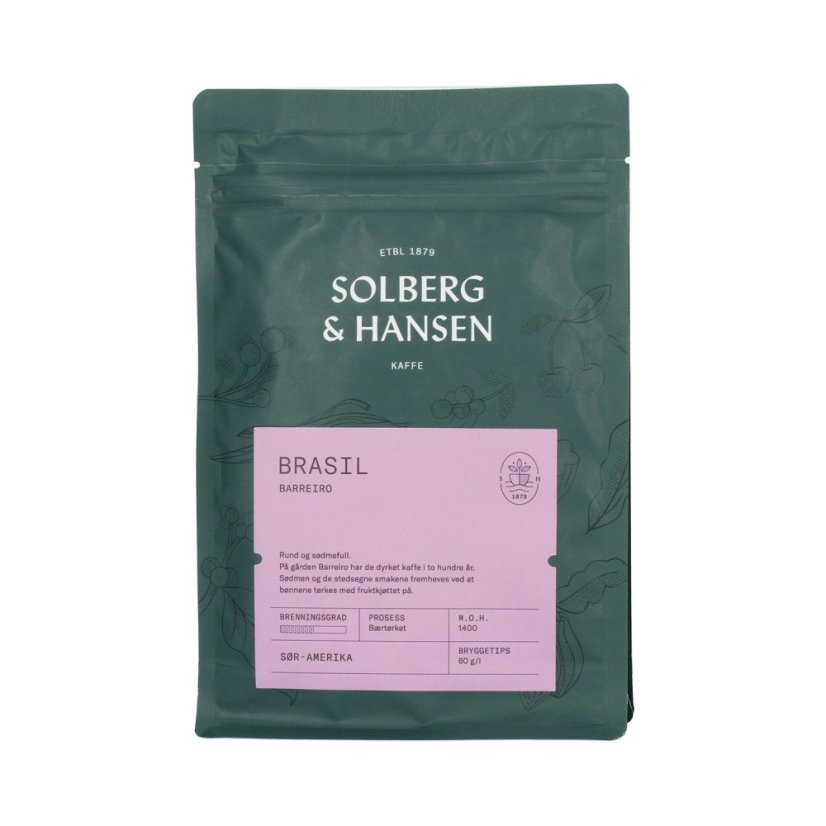 Solberg & Hansen - Brasilien Fazenda Barreiro Bourbon Filter 250 g Solberg & Hansen - Brasilien Fazenda Barreiro Bourbon Filter 250 g