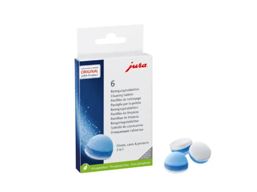 3-Phasen-Reinigungstabletten 6 Stück für Jura Kaffeemaschinen 3-Phasen-Reinigungstabletten 6 Stück für Jura Kaffeemaschinen