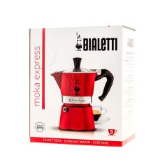 Bialetti Moka Express Rot 3 Tassen