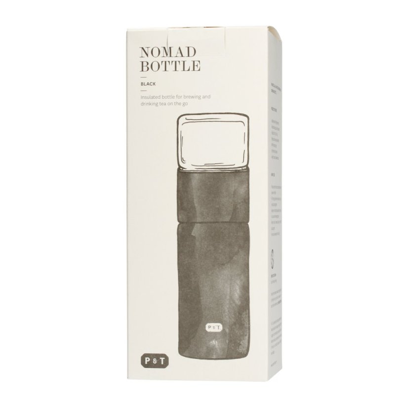 Paper & Tea - Nomad Isolierflasche mit Sieb - Schwarz
