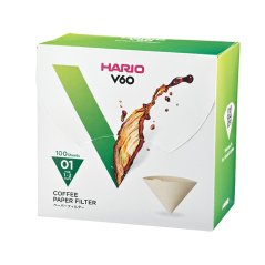 Hario - Hnedé papierové filtre Misarashi - V60-01 - 100 kusov