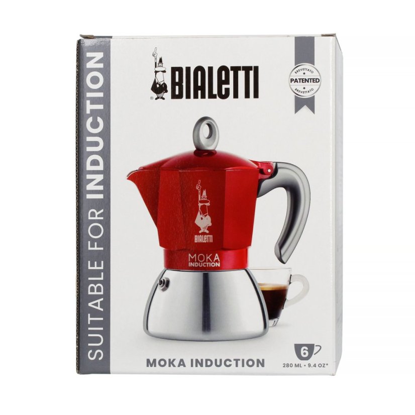 Bialetti New Moka Induction 6 Tassen Rot