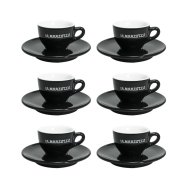 La Marzocco Linea — juego de 6 tazas con platillos espresso, 65 ml, negro La Marzocco Linea — juego de 6 tazas con platillos espresso, 65 ml, negro