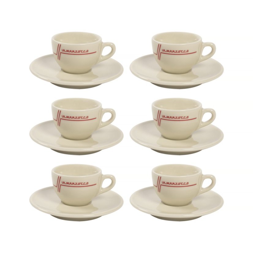 La Marzocco - Legacy sada 6 espresso šálků s podšálky 65 ml