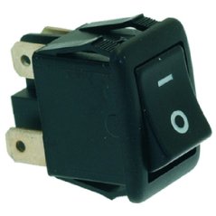 Vypínač 2-pólový čierny 16a 250v