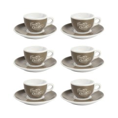 La Marzocco - Sada 6 espresso šálků s podšálky 65 ml - béžová