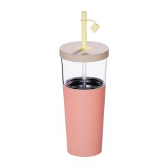 Asobu - Marina Pastel Peach - 845 ml 2v1 cestovní hrnek s brčkem