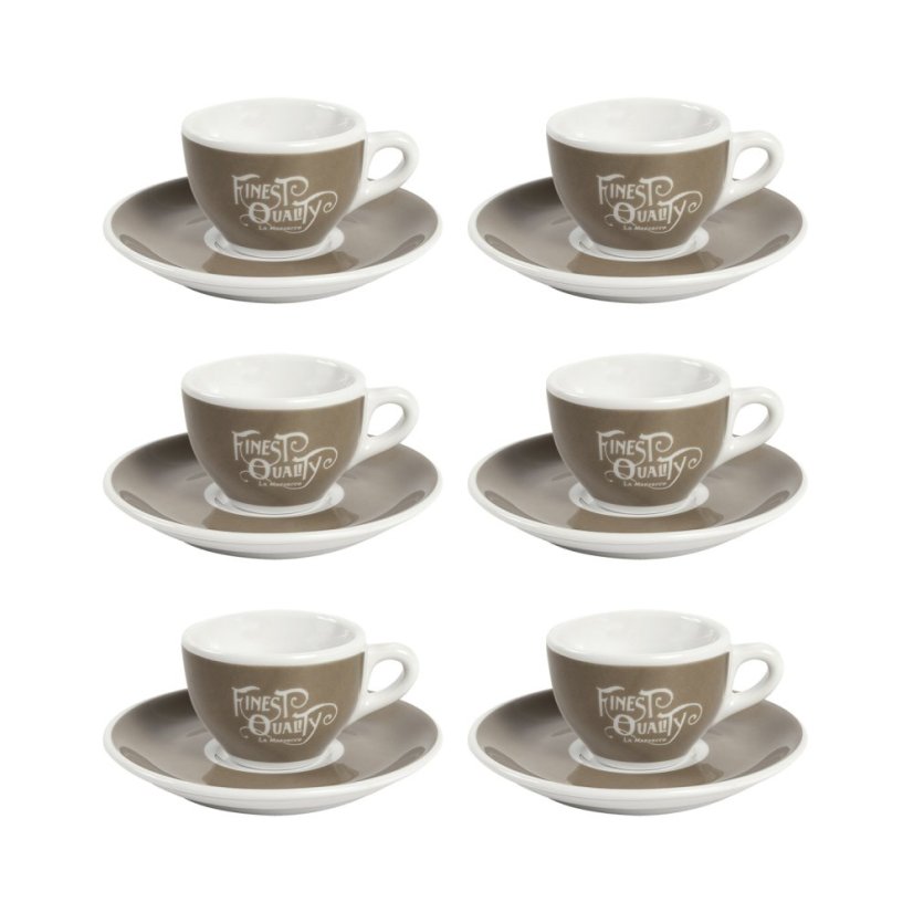 La Marzocco - Sada 6 espresso šálků s podšálky 65 ml - béžová