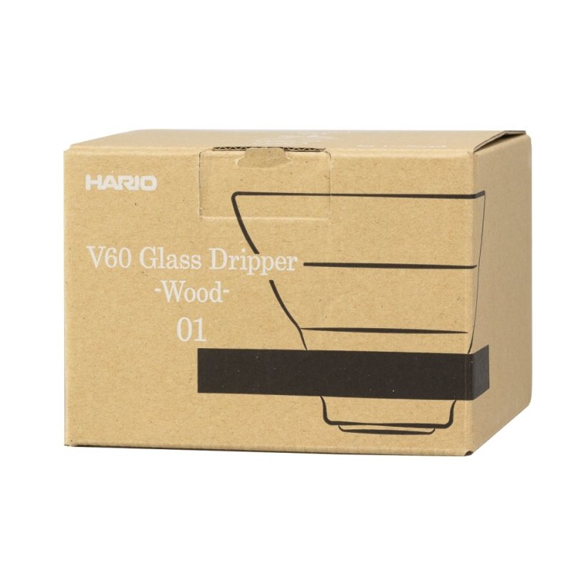 Hario V60 Dripper din Sticlă 01 - Lemn de Măslin
