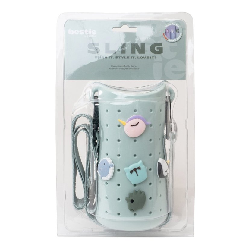 Asobu Bestie Sling — obal s popruhom na fľašu, mätový