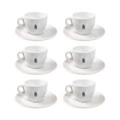 La Marzocco - Lion Set of 6 Espresso Cups and Saucers 65 ml- White