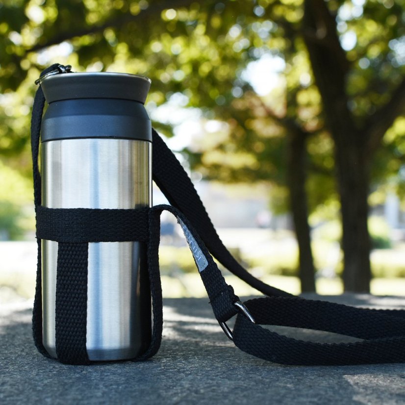 KINTO - Popruh na termohrnček TRAVEL 350 ml / PLAY 300 ml - čierny 70 mm