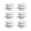 La Marzocco Linea — sada 6 šálků a podšálků cappuccino, 210 ml, černé