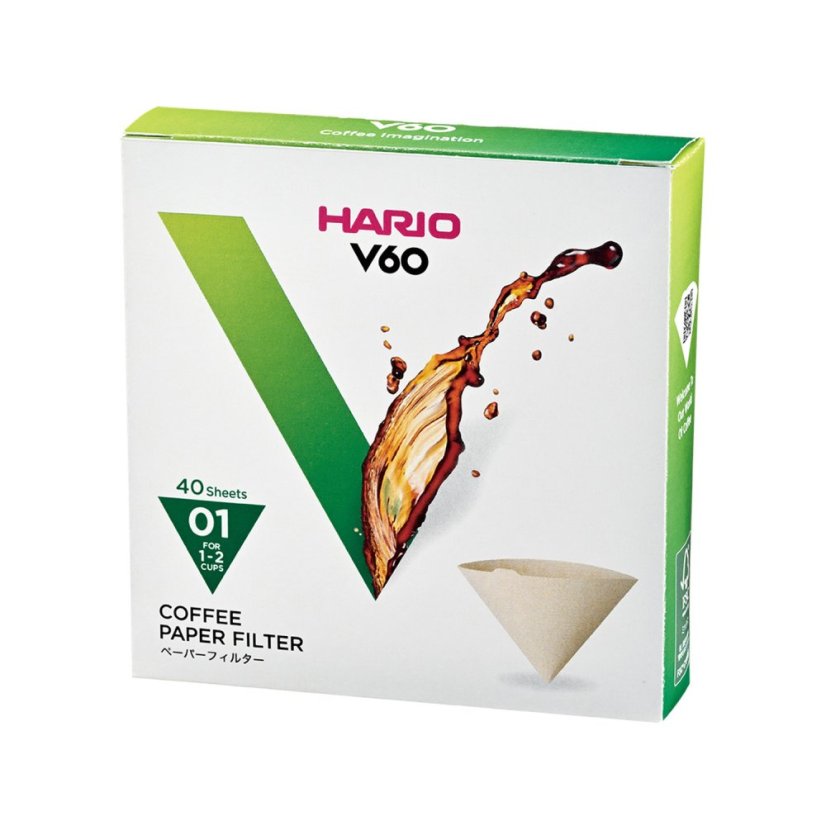 Hario - Misarashi Braune Papierfilter - V60-01 - 40 Stück Hario - Misarashi Braune Papierfilter - V60-01 - 40 Stück