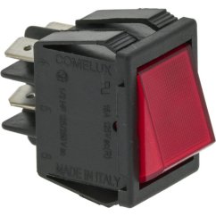 Wyłącznik bipolarny czerwony 16a 250v