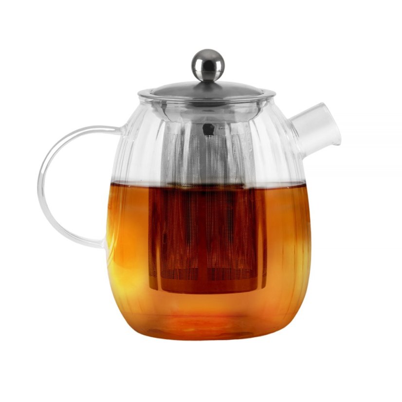 Vialli Design - Kanvica Tulip na prípravu nápojov s filtrom, Strieborná matná, 1 l