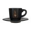 Bialetti – 4 Espressotassen mit Untertasse, Schwarz/Kupfer