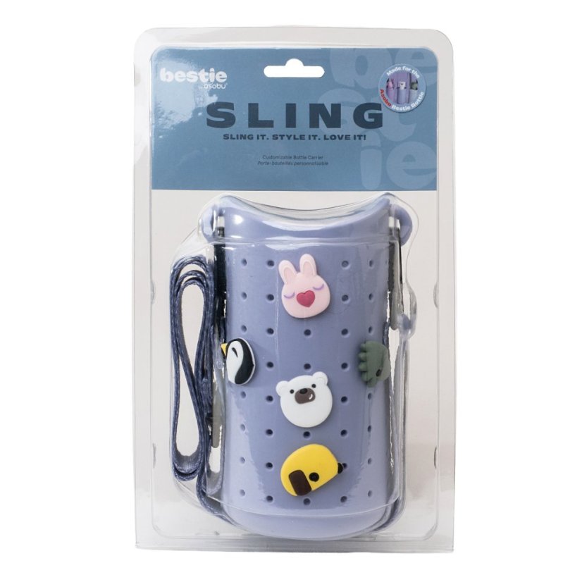 Asobu Bestie Sling — obal s popruhem na láhev, fialový
