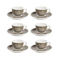 La Marzocco - Sada 6 šálok a tanierikov na espresso 65 ml - Béžová