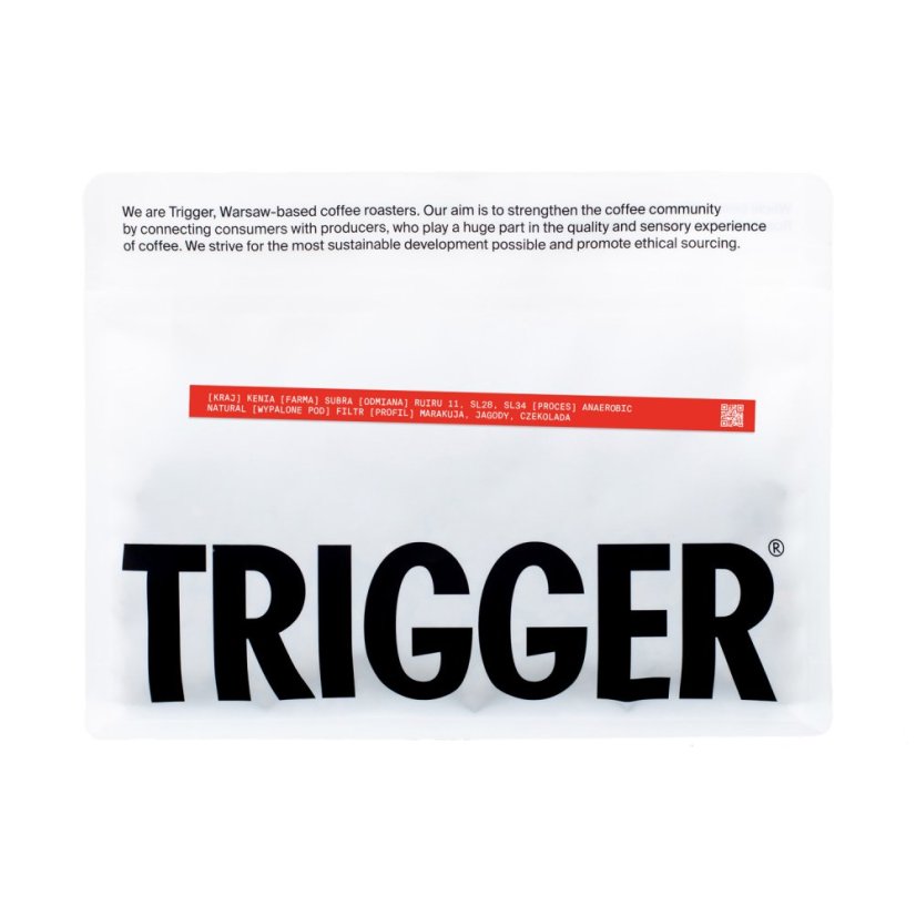 Trigger - Kenya Subra nature anaérobie filtre 250 g Trigger - Kenya Subra nature anaérobie filtre 250 g