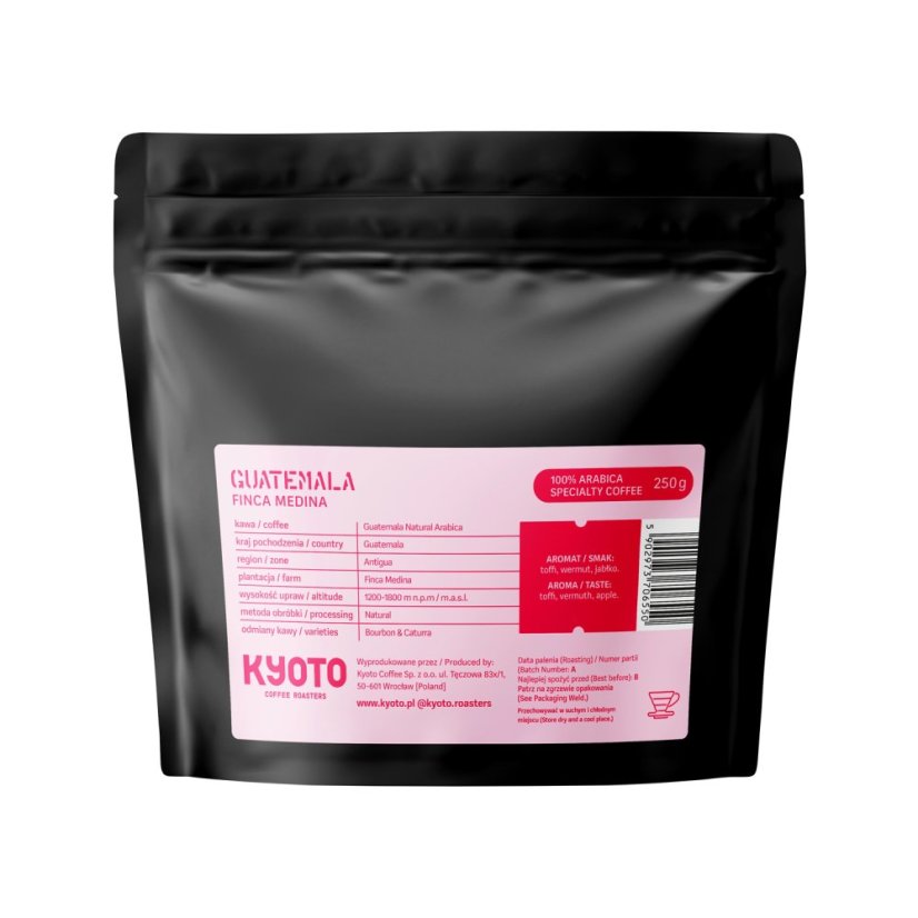 KYOTO – Guatemala Finca Medina Natural – zrnková káva na filter 250 g