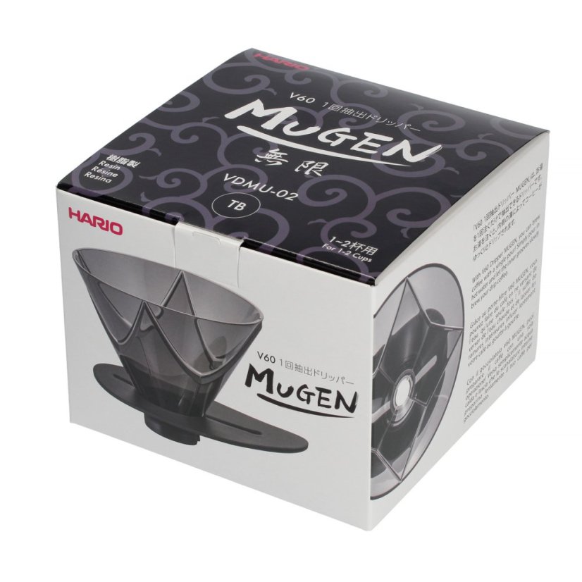 Hario - V60 Kunststoff One Pour Dripper MUGEN - Schwarz