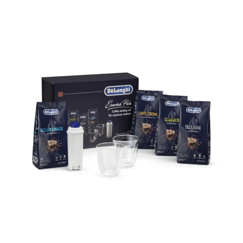 Starter pack DeLonghi - 4x coffee, 1x filter, 2x cup