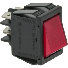 Interrupteur bipolaire rouge 16a 250v