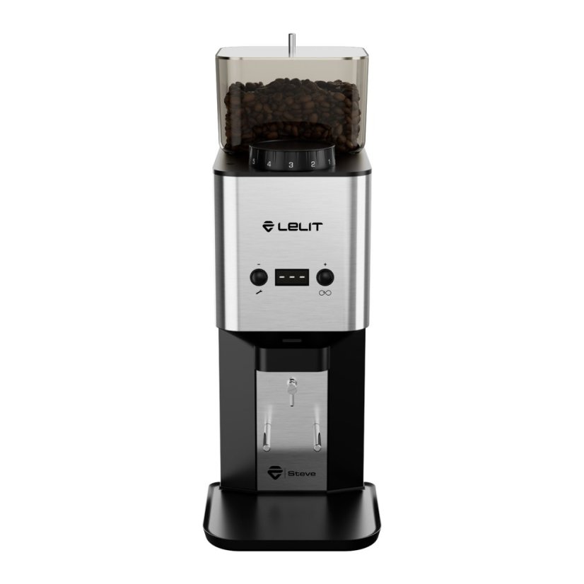 Lelit - Automatische Kaffeemühle Steve PM20 - Gebürsteter Edelstahl