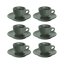 La Marzocco — sada 6 šálků a podšálků espresso, 65 ml, šedé