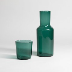 Hario - Set Carafă și Pahar de Noapte Colors Verde