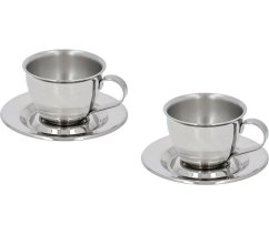 Set de 2 tazas de café de acero motta