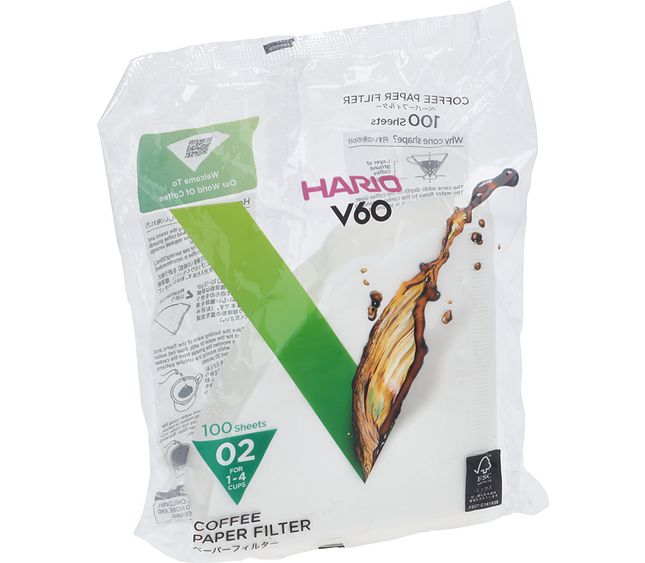Kónické filtre Hario 1-4 šálky 100 ks Kónické filtre Hario 1-4 šálky 100 ks