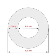 Silicone textile hose 4,2x8x200mm for Jura coffee machines Silicone textile hose 4,2x8x200mm for Jura coffee machines