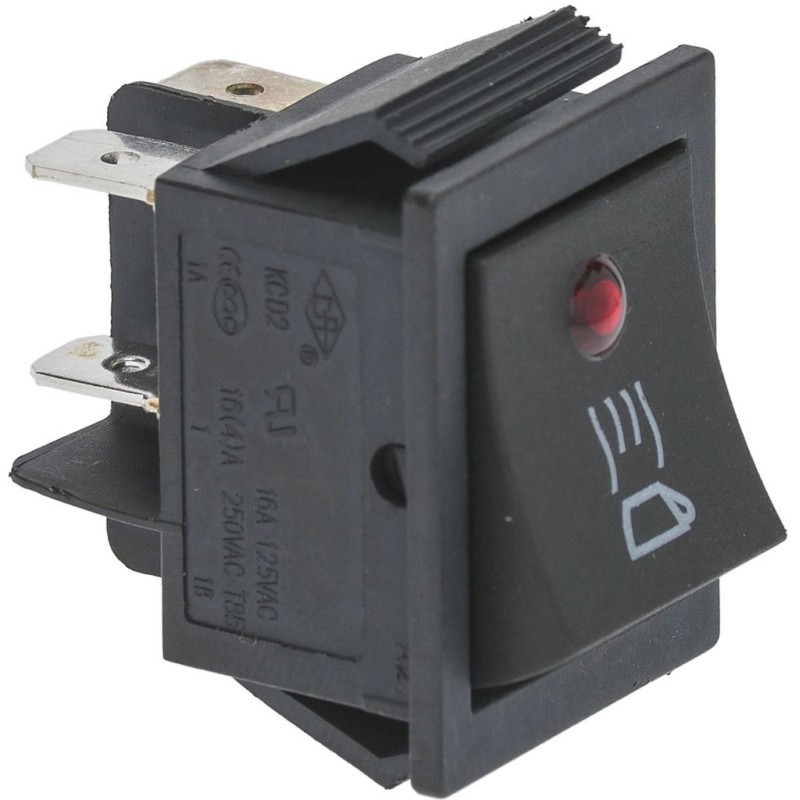 Bipolární černý vypínač 16a 250v Bipolární černý vypínač 16a 250v