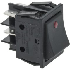 Bipolar switch black 16a 250v