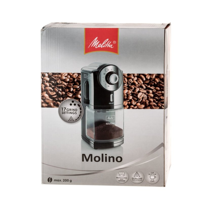 Melitta Molino - Automatický mlýnek na kávu - Černý